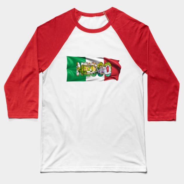NESSO - Lake Como - Italy with Flag Baseball T-Shirt by TouristMerch